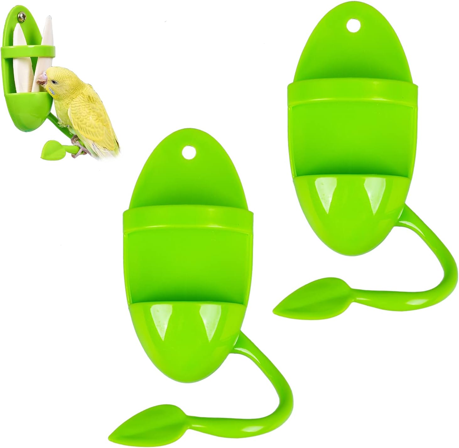 2 Pack Bird Feeder Perch - Suitable for Sepia Fruit and Snacks - Natural Resting Stick - Image 1