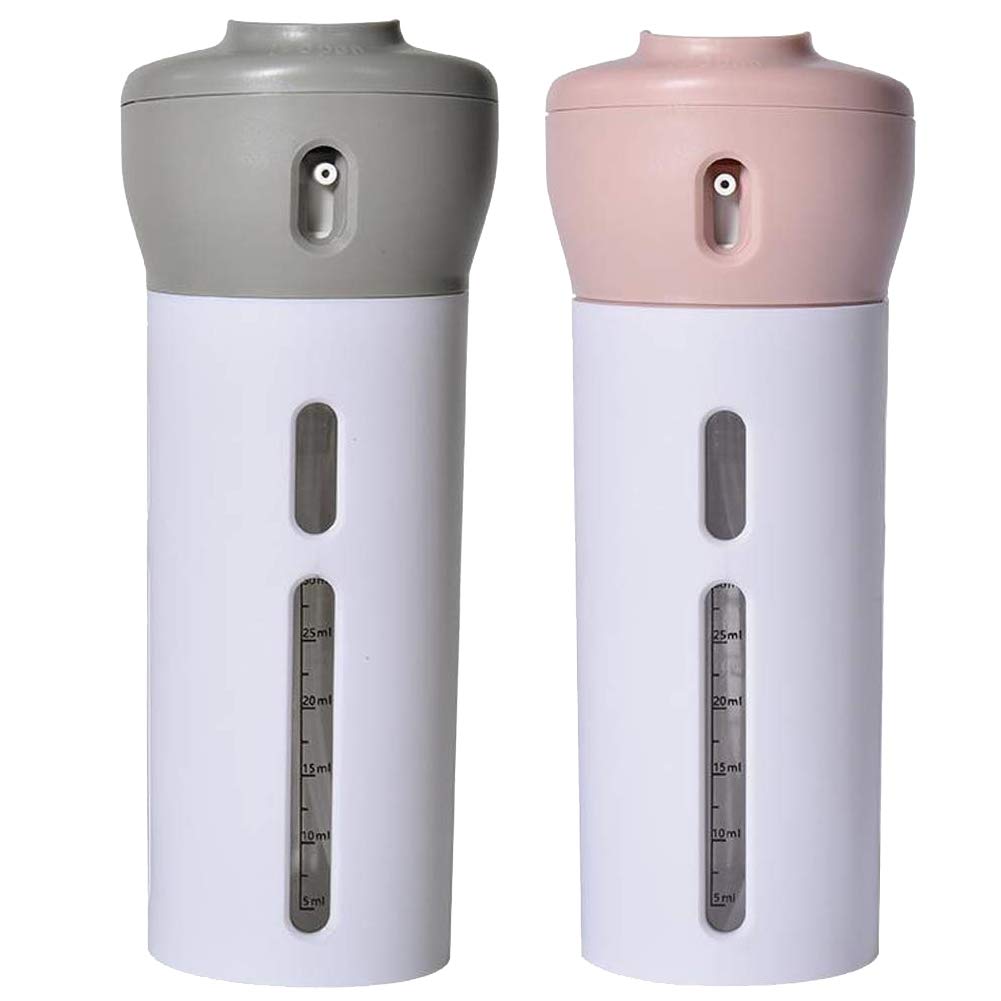 2 Pack 4-in-1 Travel Size Refillable Bottles for Shampoo & Lotion Leakproof Compact Toiletry Containers for Hand Luggage - Image 1
