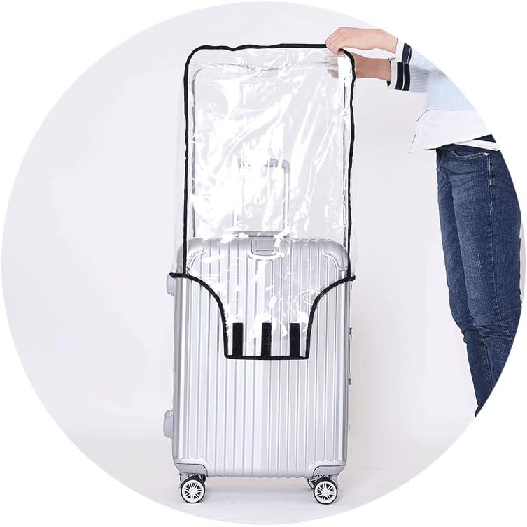 3 Pack Transparent PVC Suitcase Cover - Waterproof Luggage Protector with Velcro Closure for 20 24 28 Inch Suitcases - Image 2