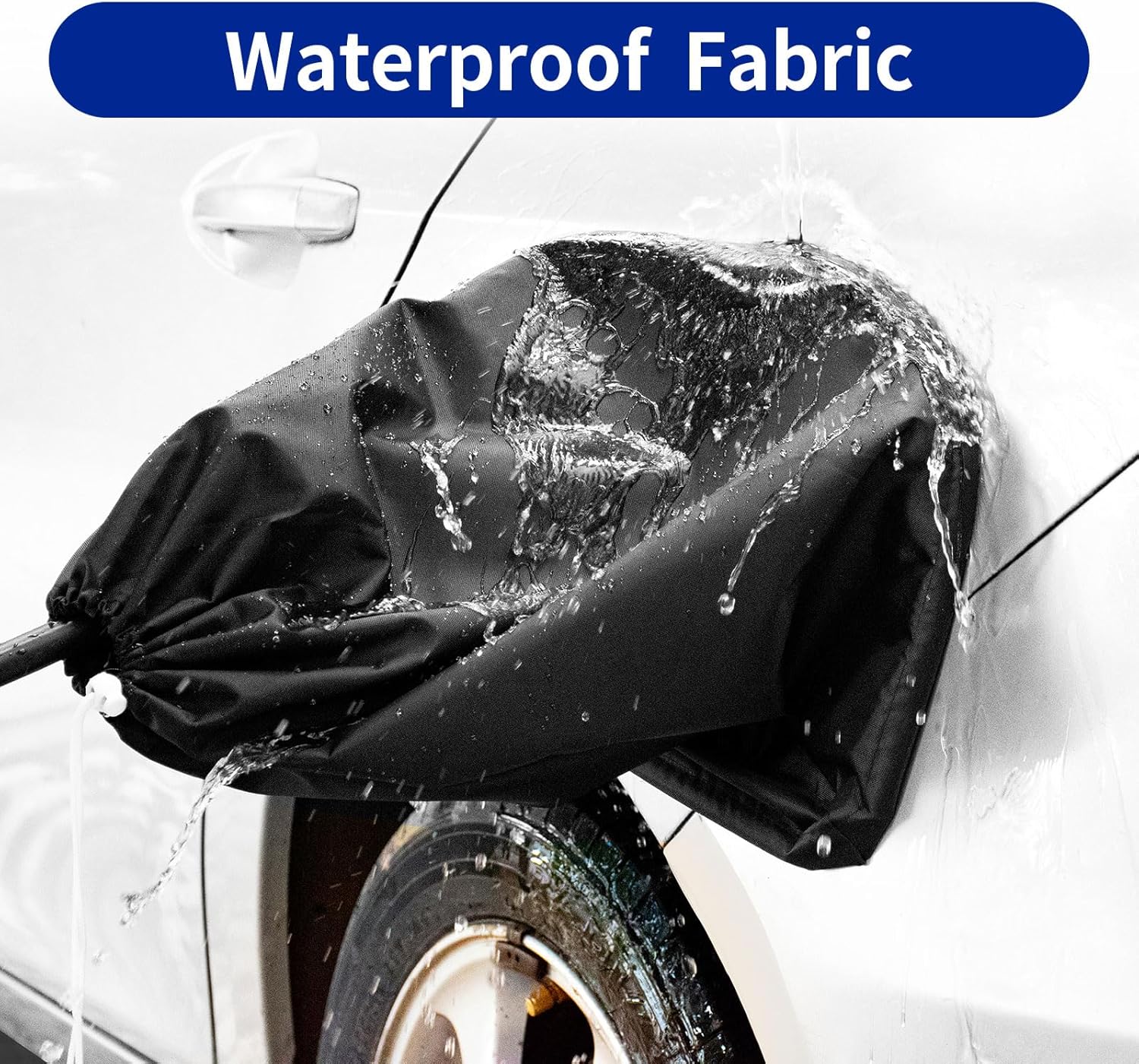 Magnetic EV Charging Port Protector - Waterproof Cover for Electric Cars - Weatherproof against Rain & Snow - Black - Image 3
