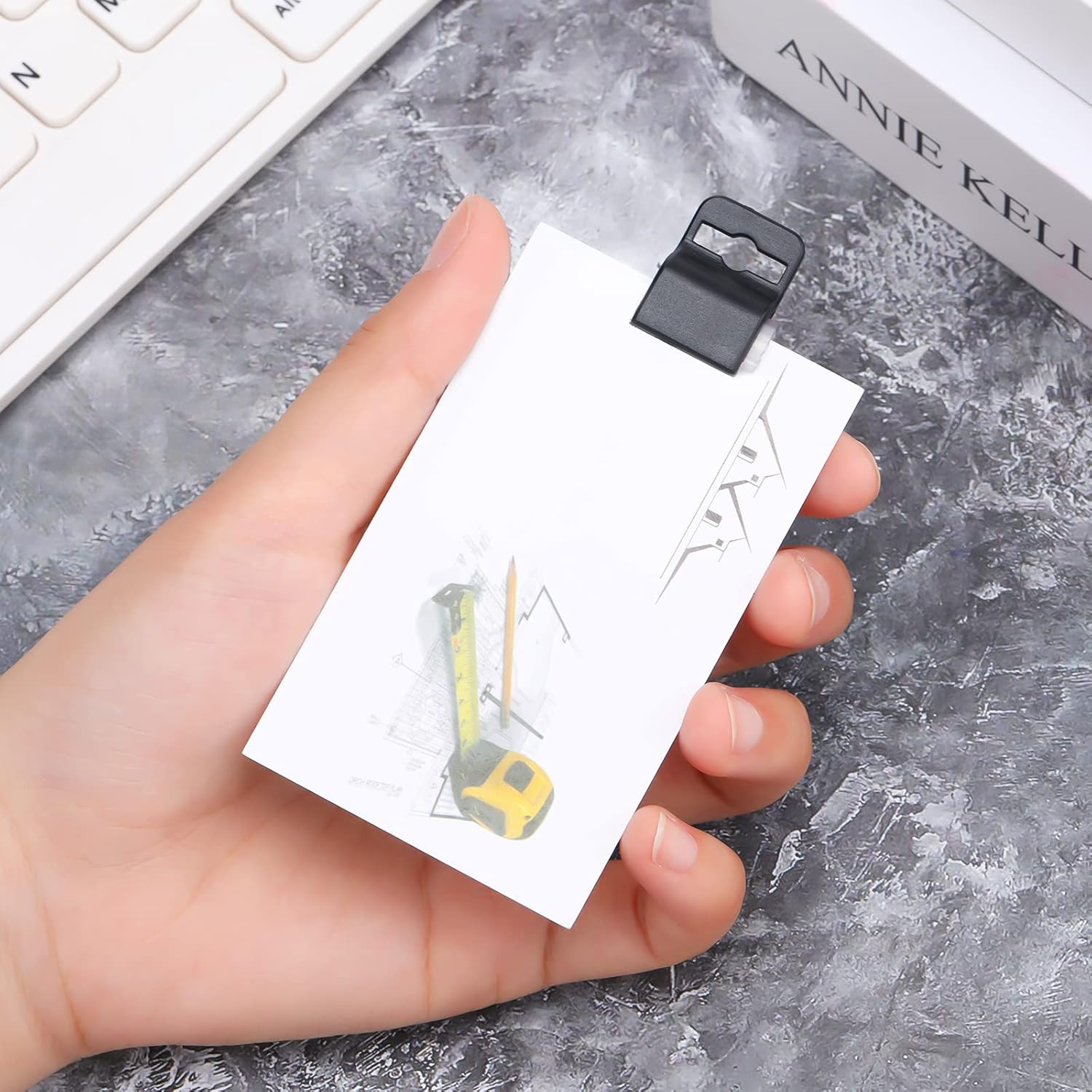 20 Black Card Holder Clips for ID Cards & Access Passes - Image 2