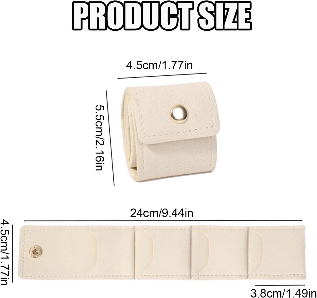 3-Piece Foldable Jewelry Organizer Case for Necklaces and Rings - Image 6