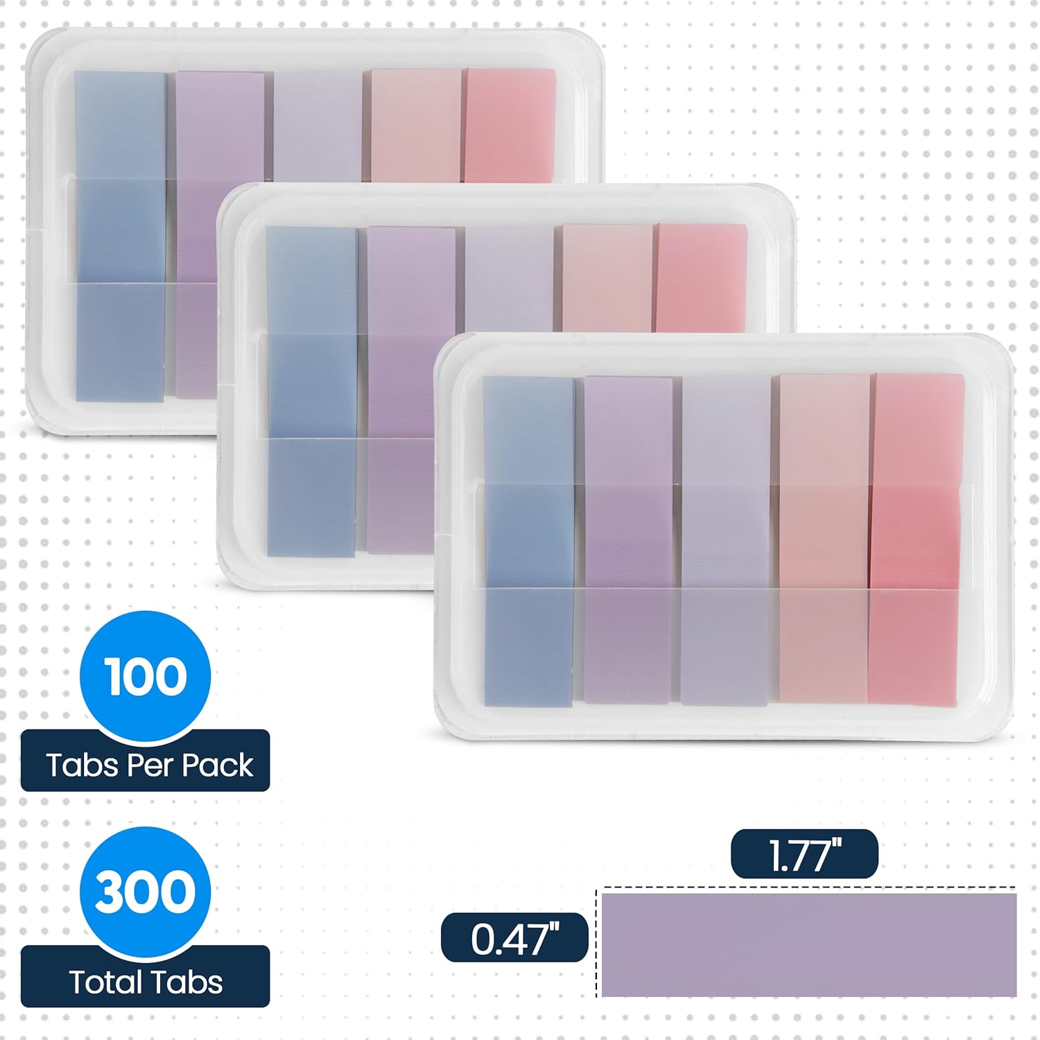 300 Transparent Writable Page Markers in Dispenser 5 Colours for Books and Studying 3 Pack - Image 2