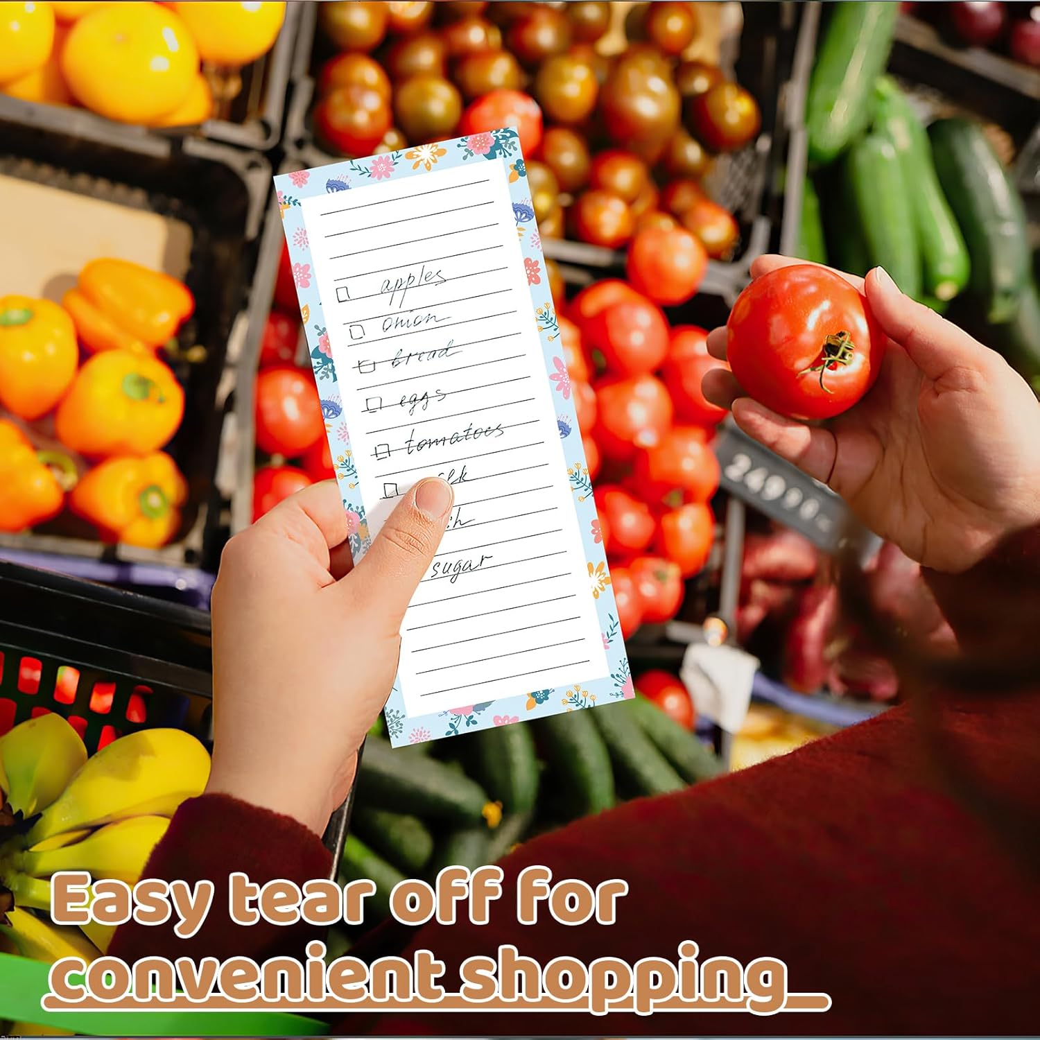 Magnetic Notepads with Pen Holder - 200 Sheets - 4 Pack for Refrigerator - Ideal for Grocery Lists & To-Do Lists - Image 5