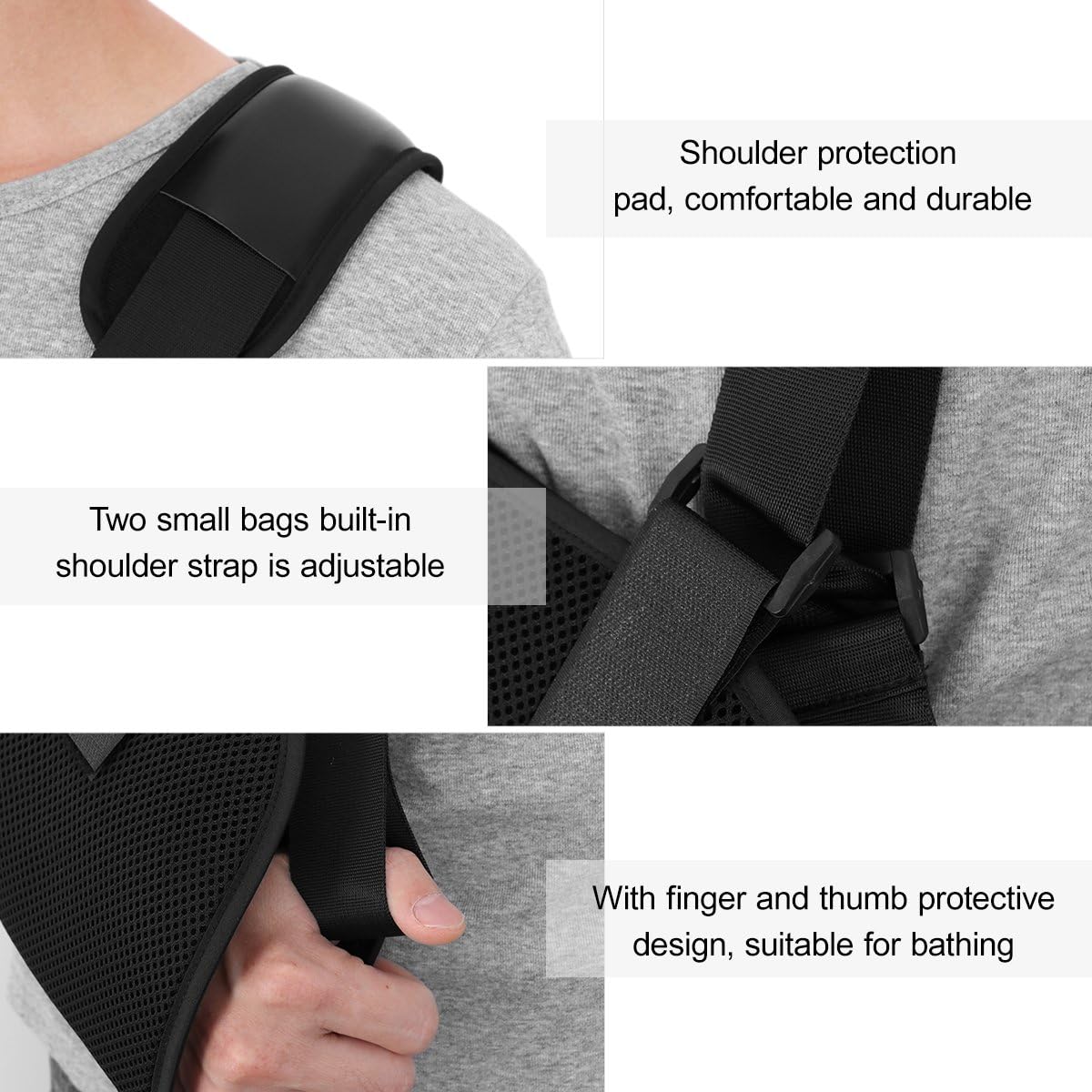 Adjustable Breathable Arm Sling Shoulder Immobilizer Support Brace Universal for Men Women Left Right Arm - Image 4
