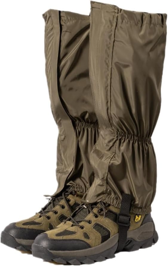 Waterproof Gaiters for Outdoor & Hiking - Protect Legs from Snow, Mud & Branches - 600D Ripstop Fabric - Adjustable - 1 Pair - Image 1