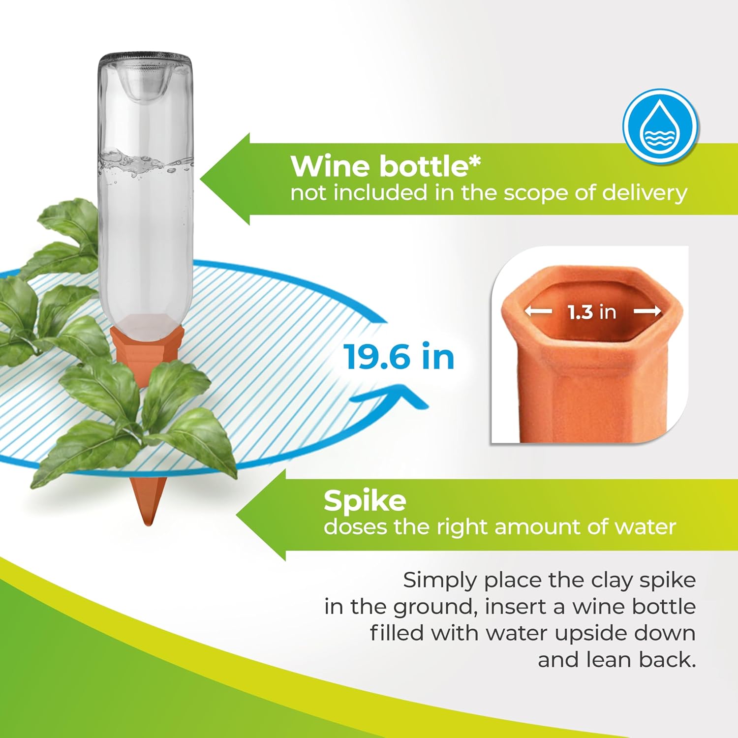 4-Pack Self-Watering Terracotta Plant Watering Stakes Automatic Drip Irrigation System for Indoor Outdoor Plants Vacation Plant Care - Image 4