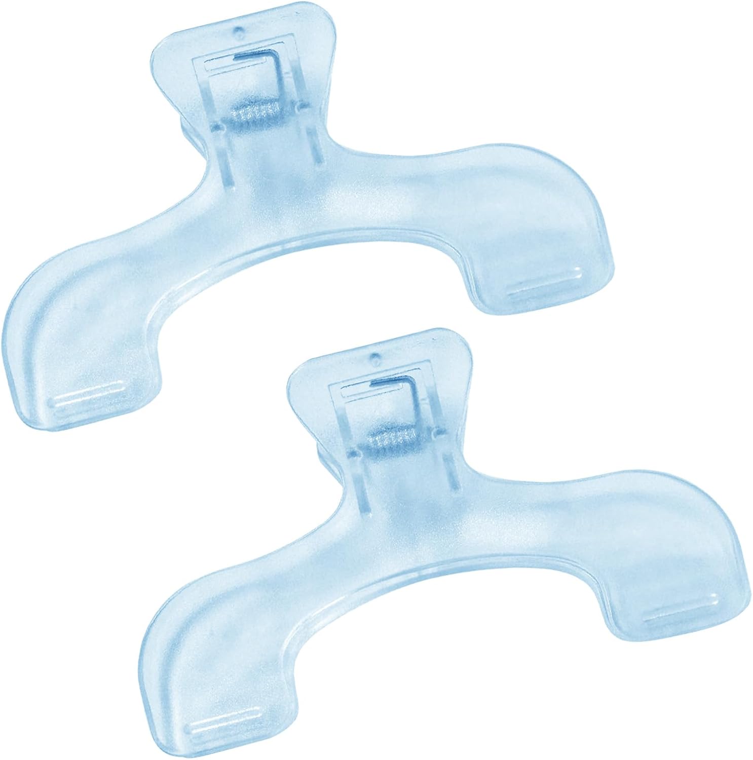2 Pack Transparent Cookbook & Music Book Page Holders - Hands-Free Reading Clips - Blue Book Stand Accessories - Image 1
