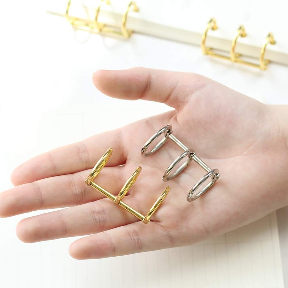 15mm Silver Metal Binder Rings 12 Pack Loose Leaf Hinged Rings for Scrapbooking Planner Crafting - Image 6