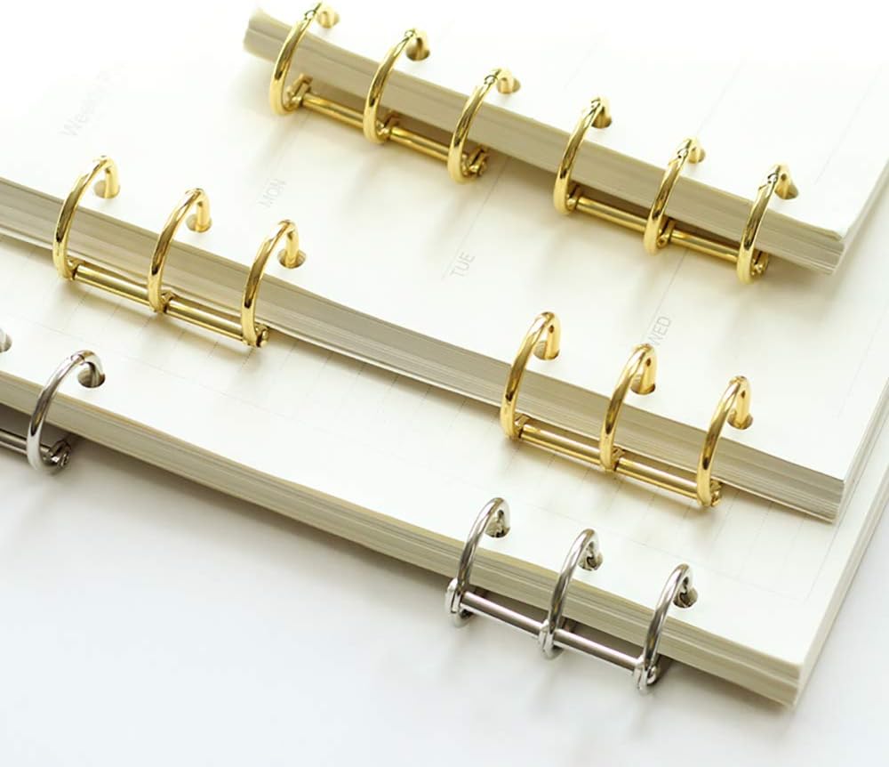 15mm Silver Metal Binder Rings 12 Pack Loose Leaf Hinged Rings for Scrapbooking Planner Crafting - Image 7