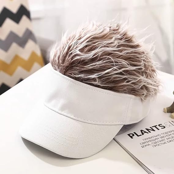 Winter Beanie with Funny Wig - Adjustable Novelty Cap for Festivals & Carnivals - Unique Gift Idea - Image 3
