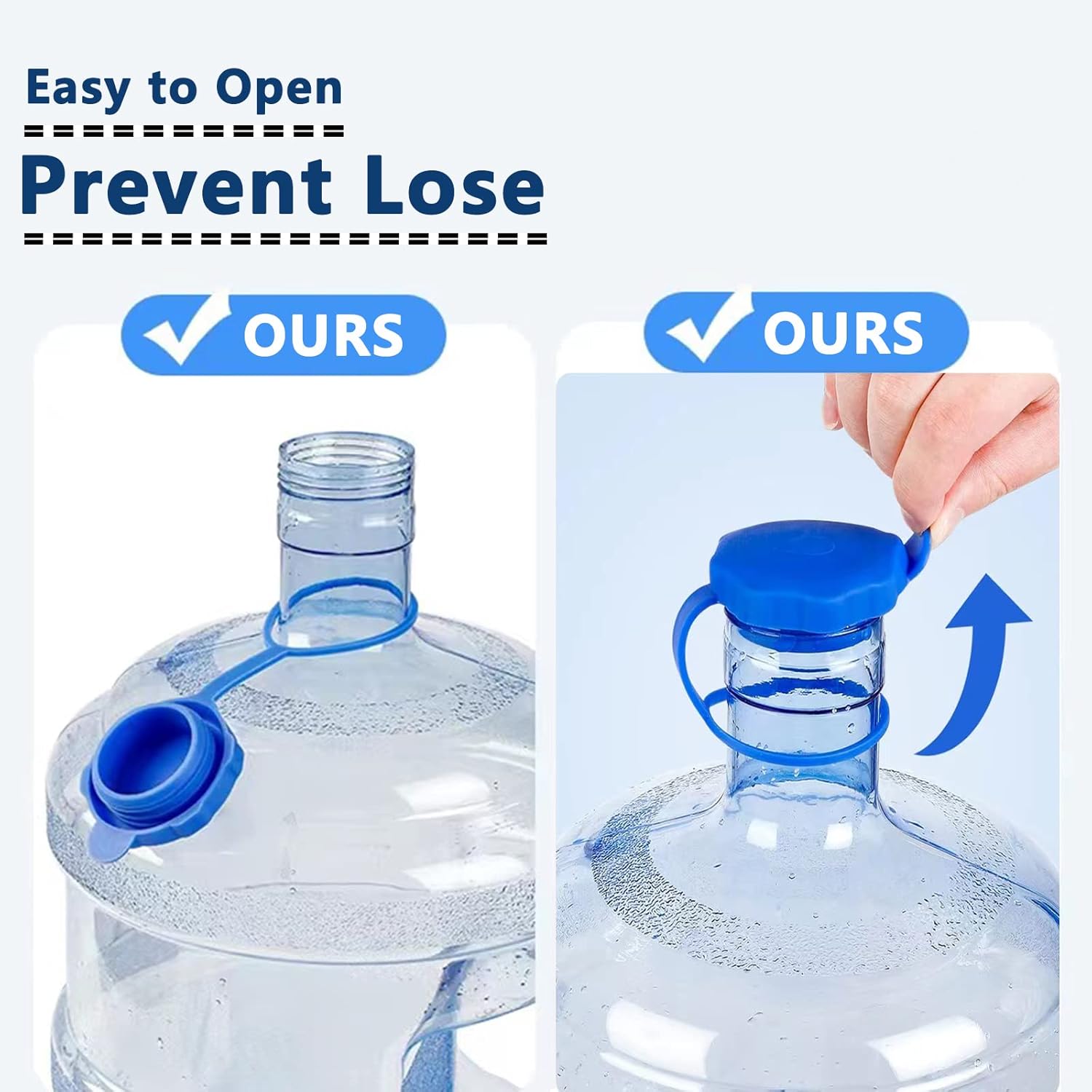 5 Gallon Water Kettle Lid Set of 4 Reusable Silicone Leakproof Bottle Lids - Image 5