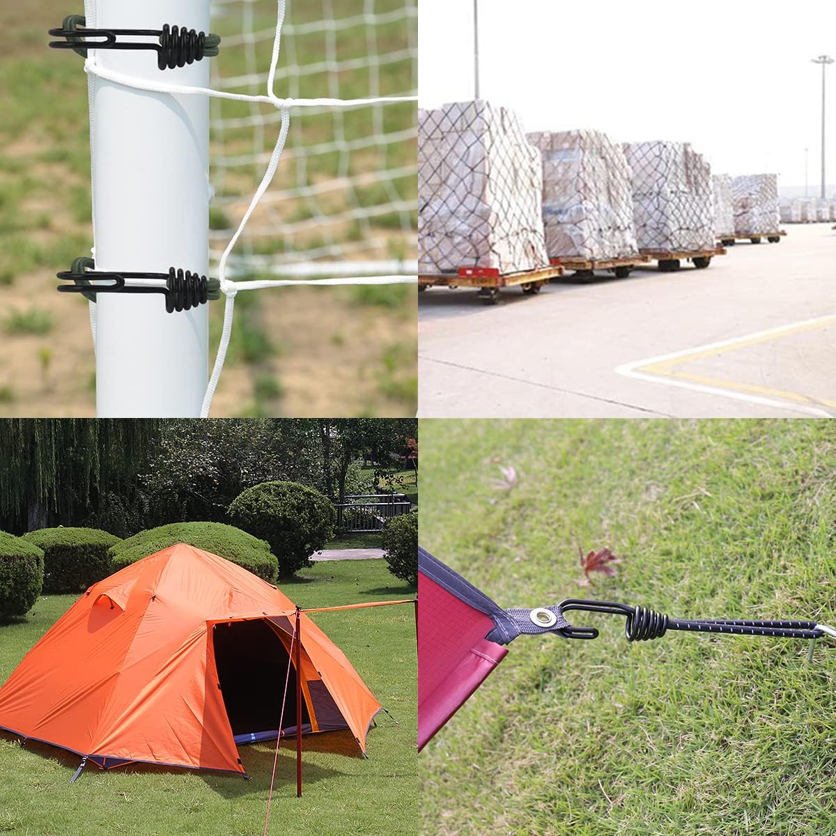 8 Pack DIY Anti-Scratch Hooks with Reflective Cord for 8mm Elastic & Bungee Cord - Ideal for Camping Trailer Bicycle - Image 7