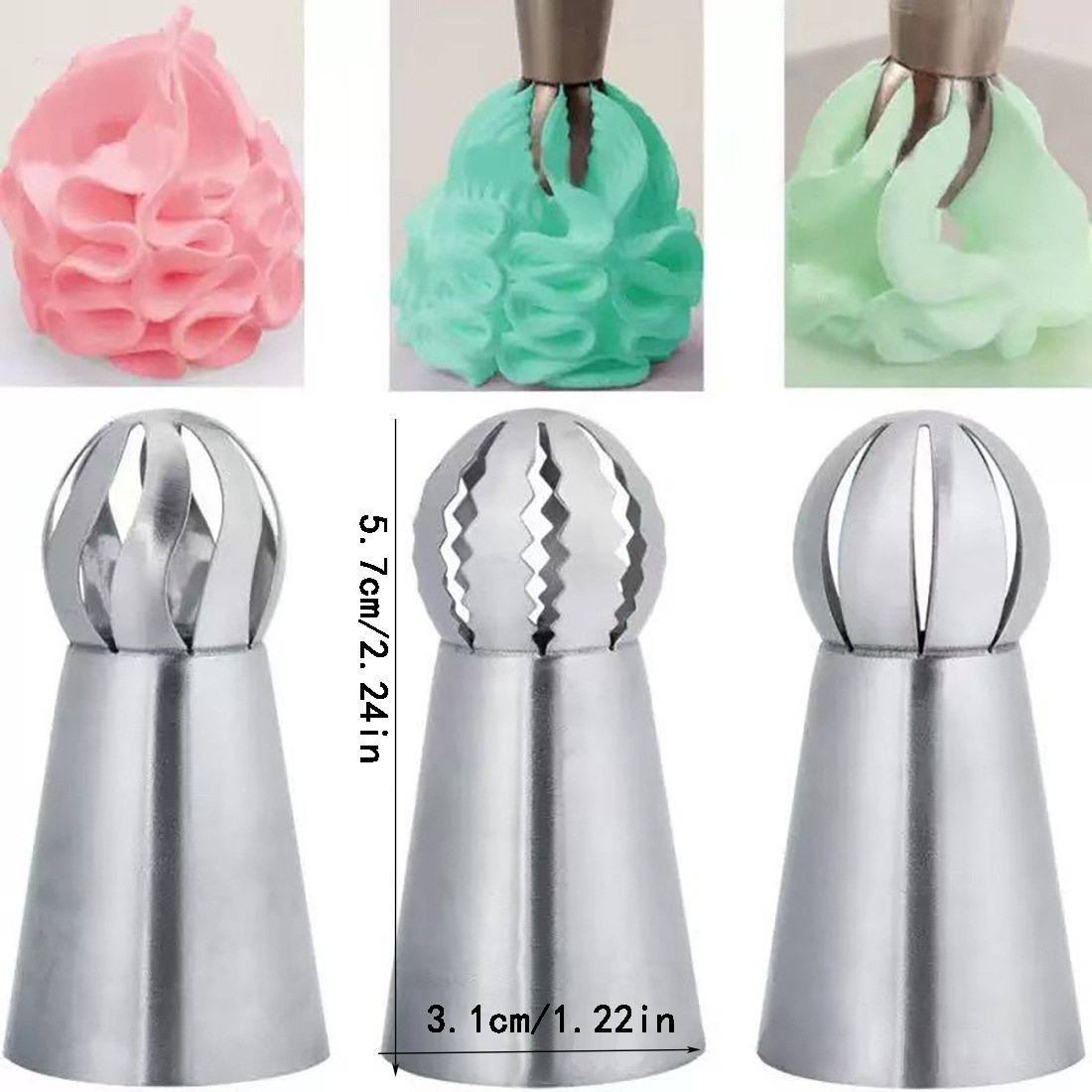 8-Piece Piping Nozzles Set for Cake Cupcake Cookies - Flower Decoration Tools - Image 4