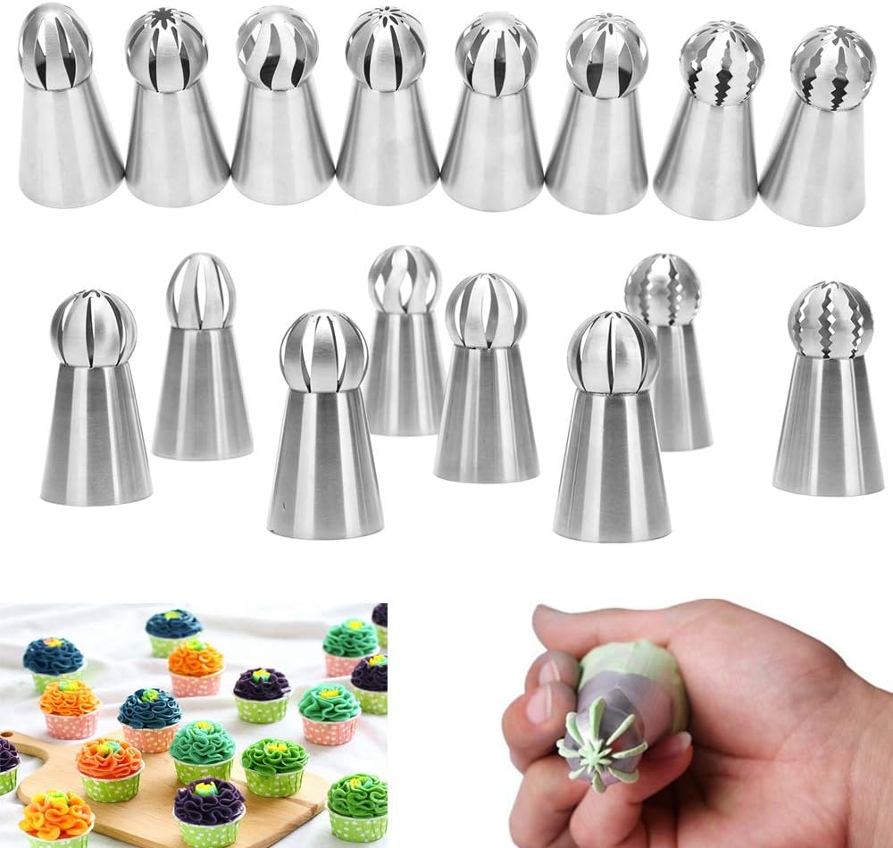 8-Piece Piping Nozzles Set for Cake Cupcake Cookies - Flower Decoration Tools - Image 8
