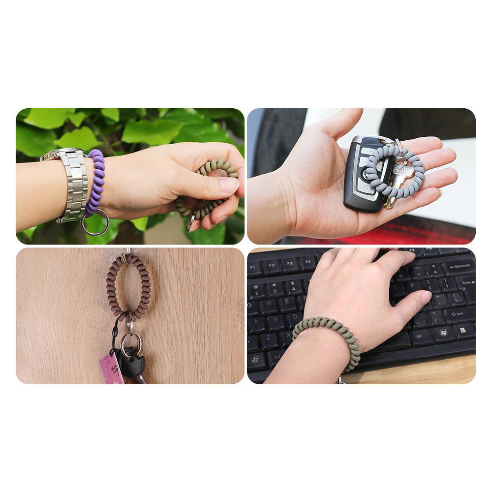 6 Pack Spiral Wristbands Adjustable Waterproof for Sports - Image 7