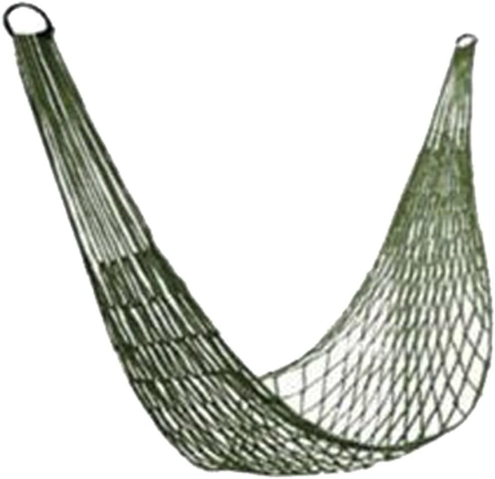 Green Nylon Hammock Net Breathable Mesh Lightweight Portable Quick-Drying for Camping Garden Travel 1 Piece - Image 1