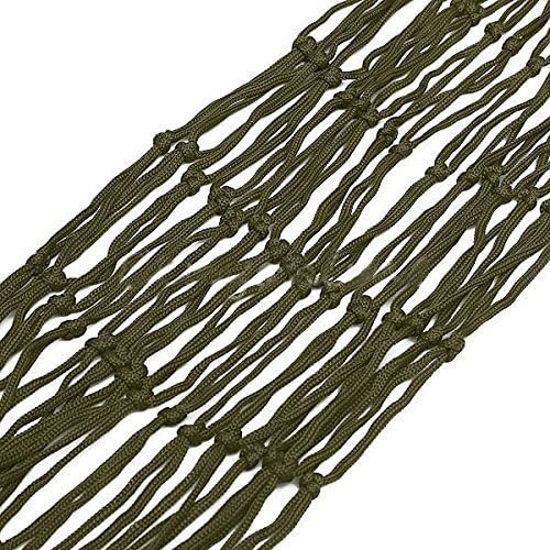 Green Nylon Hammock Net Breathable Mesh Lightweight Portable Quick-Drying for Camping Garden Travel 1 Piece - Image 2