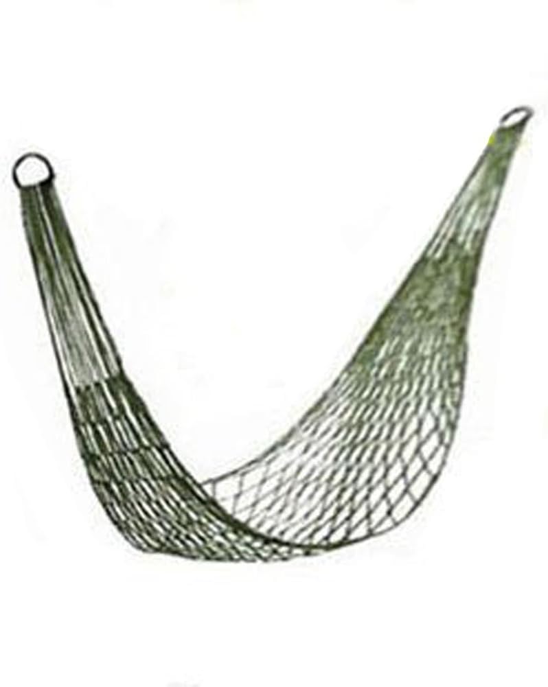 Green Nylon Hammock Net Breathable Mesh Lightweight Portable Quick-Drying for Camping Garden Travel 1 Piece - Image 3