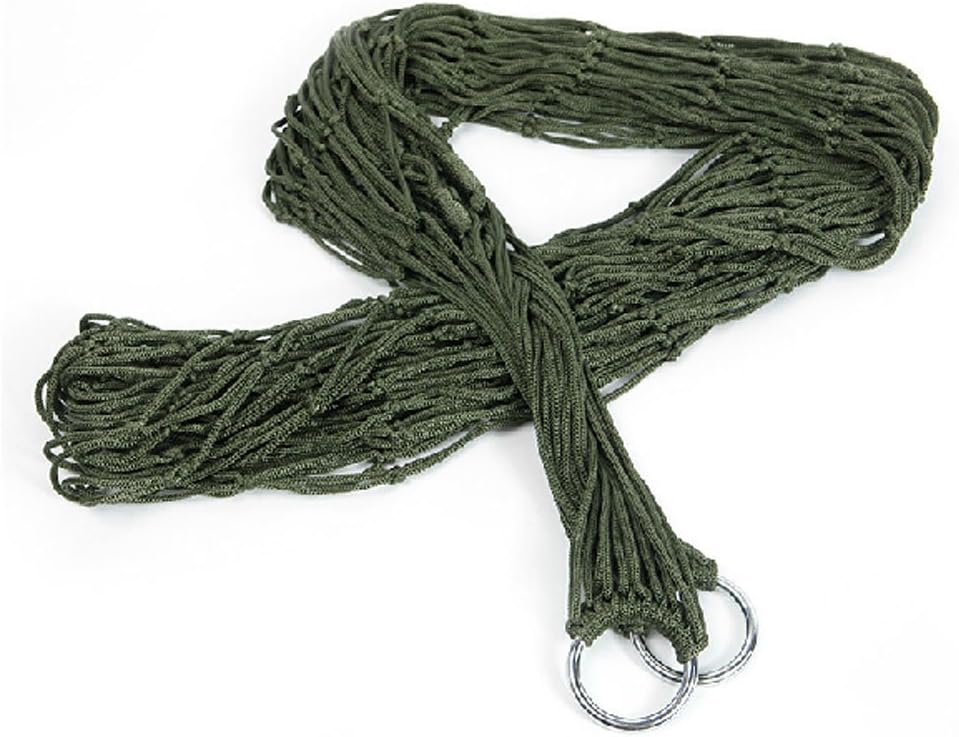 Green Nylon Hammock Net Breathable Mesh Lightweight Portable Quick-Drying for Camping Garden Travel 1 Piece - Image 5