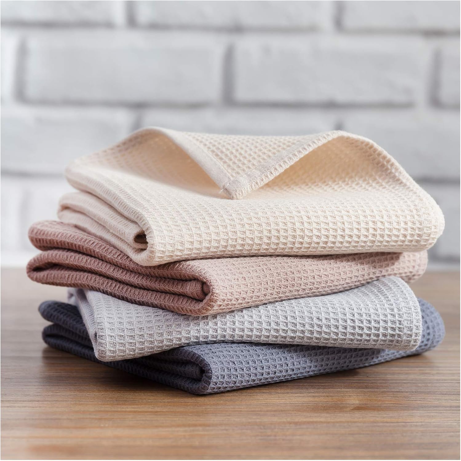 4-Piece Kitchen Towel Set 100% Cotton 43x65cm Highly Absorbent Quick Drying Multifunctional - Image 4
