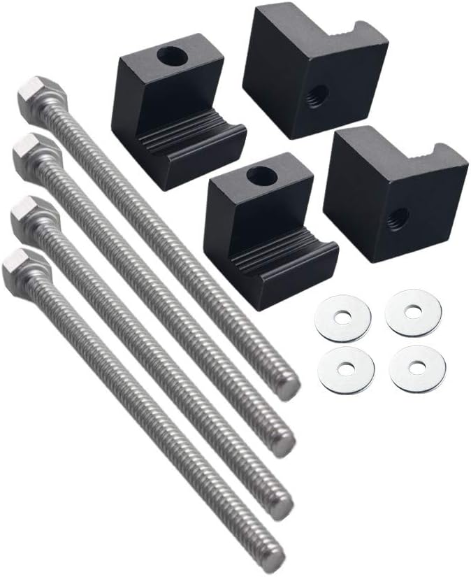 4 Pack Aluminium Tie Down Clamps No Drilling Universal Mounting Hardware Toolbox Fasteners - Image 4
