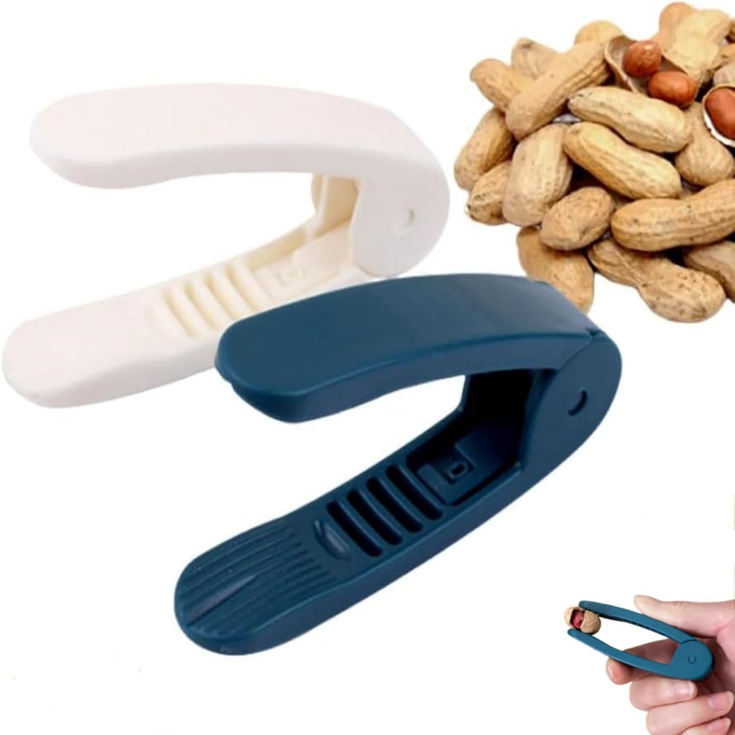 2 Pack Manual Nut Peeler Clip for Peanuts Pistachios Chestnuts Sunflower Seeds Watermelon Seeds - Handheld Nut Sheller Tool - Image 1