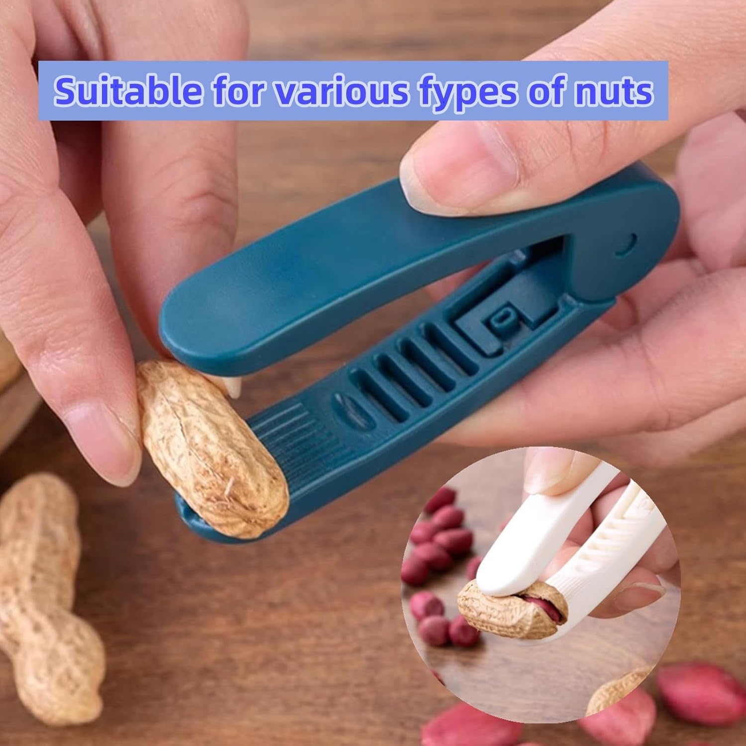 2 Pack Manual Nut Peeler Clip for Peanuts Pistachios Chestnuts Sunflower Seeds Watermelon Seeds - Handheld Nut Sheller Tool - Image 5