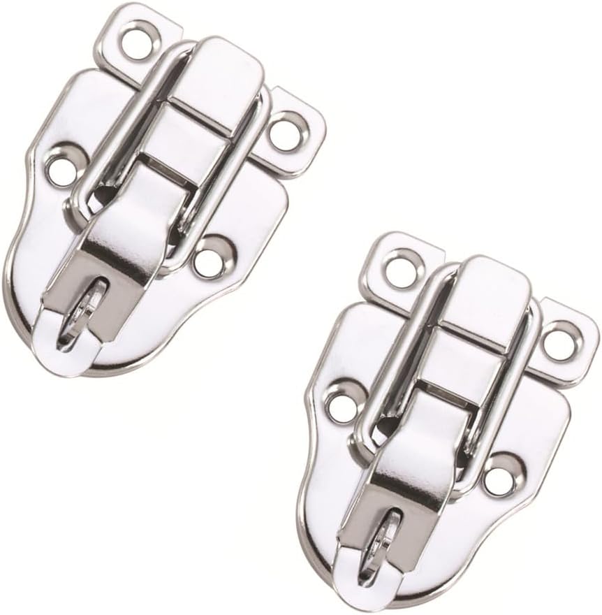 10 Pack Silver Hasp Locks 59mm with Screws Universal Chest Hardware Secure Locking Solution - Image 5