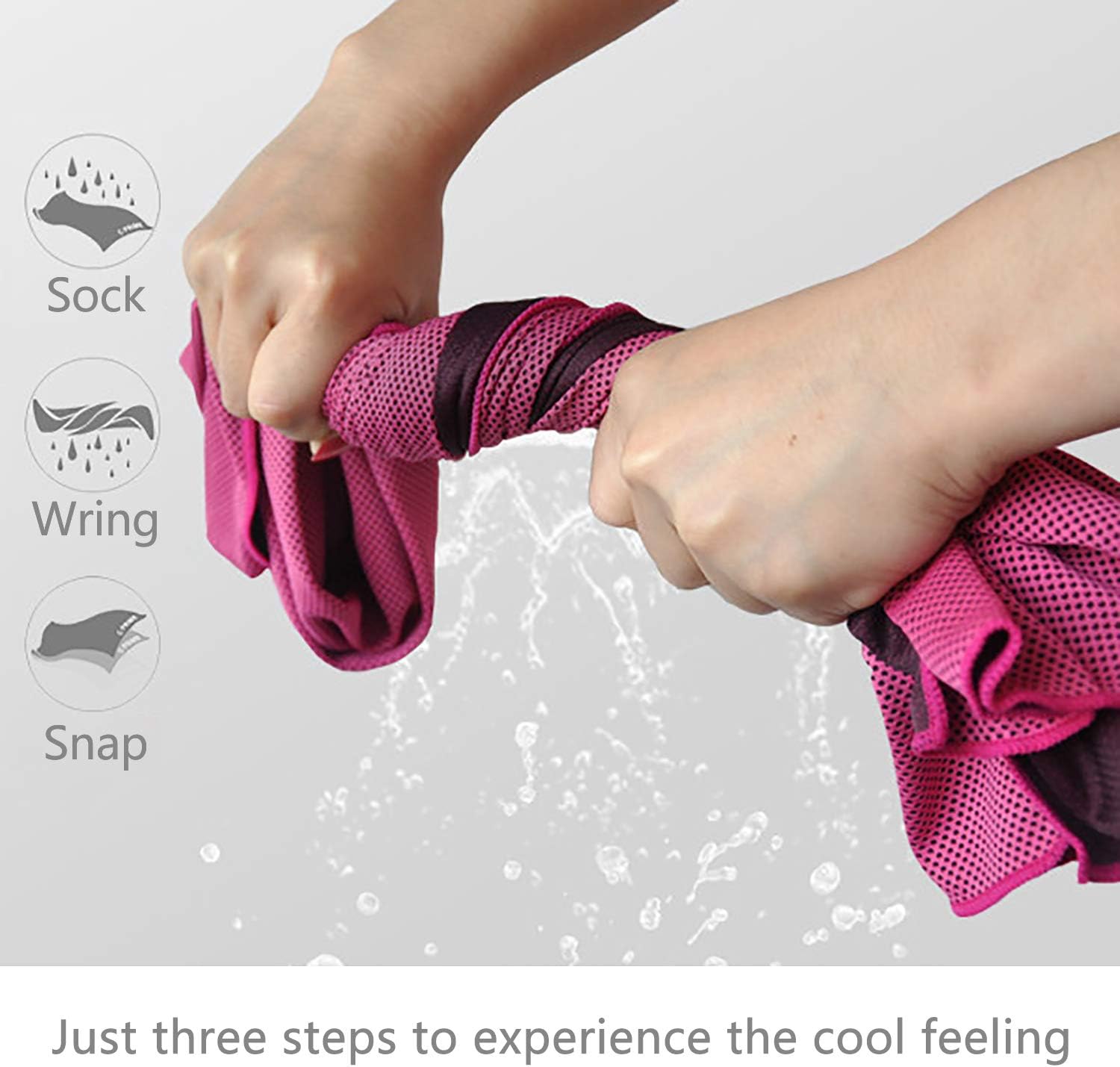 4 Pack Cooling Neck Sports Towels 100x30cm Microfiber Super Absorbent Sweat Wicking for Gym Fitness Workout - Image 2