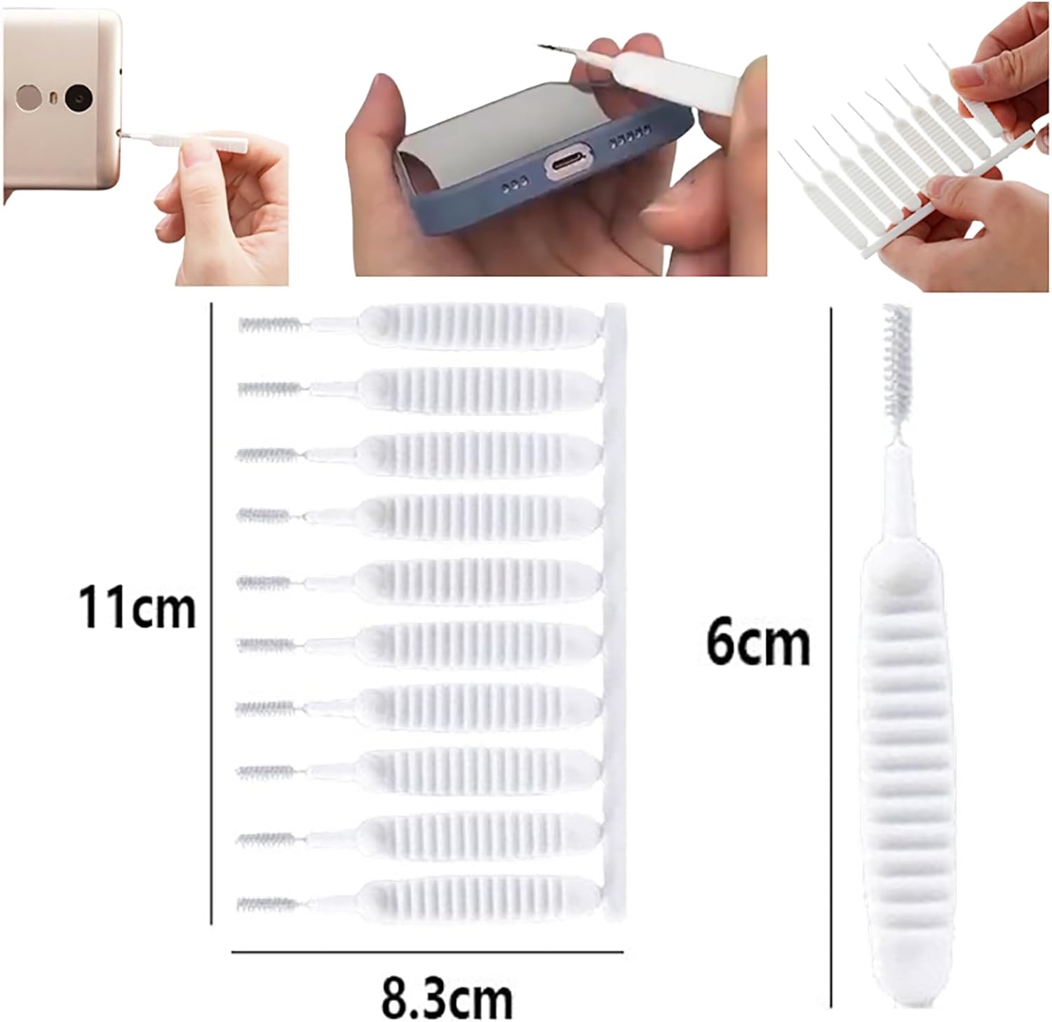 40 Pack Anti-Limescale Precision Cleaning Brushes - Multifunctional Detail Brushes for Small Holes and Crevices - Image 2