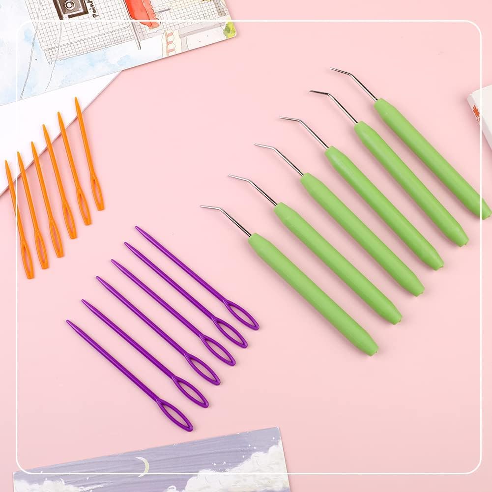20 Piece Crochet Hook Set with Rubber Handles and Stitch Markers Ergonomic Knitting Tools for Blankets Scarves Gloves - Image 6