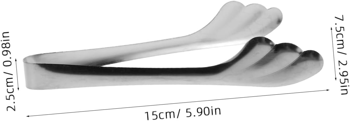 1 Piece Reusable Stainless Steel Food Clip Ice Salad Buffet Retro Angel Wing Design - Image 2