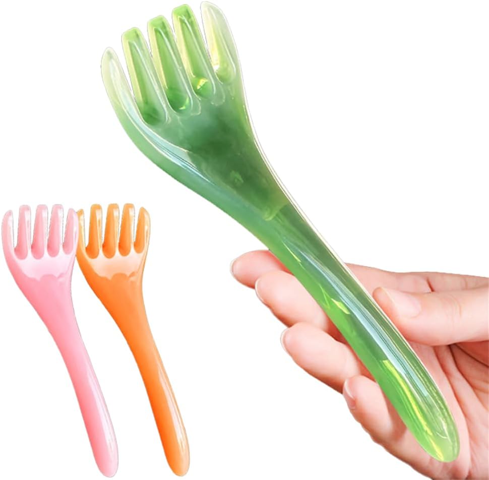 3 Piece Facial Massage Tool Set 5 Claw Face Scraper Scalp Massage Comb Body Scraper Stick for Back Neck Face Head SPA Skincare - Image 6