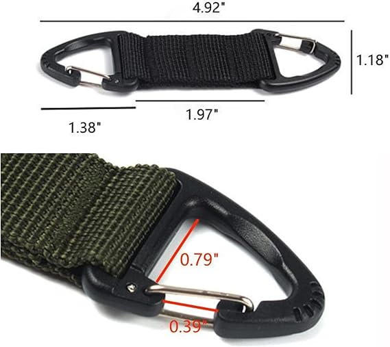6-Piece Triangular Carabiner Hooks Set 3 Colors Multi-functional for Keys Outdoor Use and Organizing - Image 2