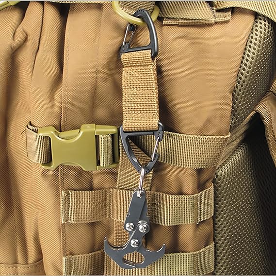 6-Piece Triangular Carabiner Hooks Set 3 Colors Multi-functional for Keys Outdoor Use and Organizing - Image 4