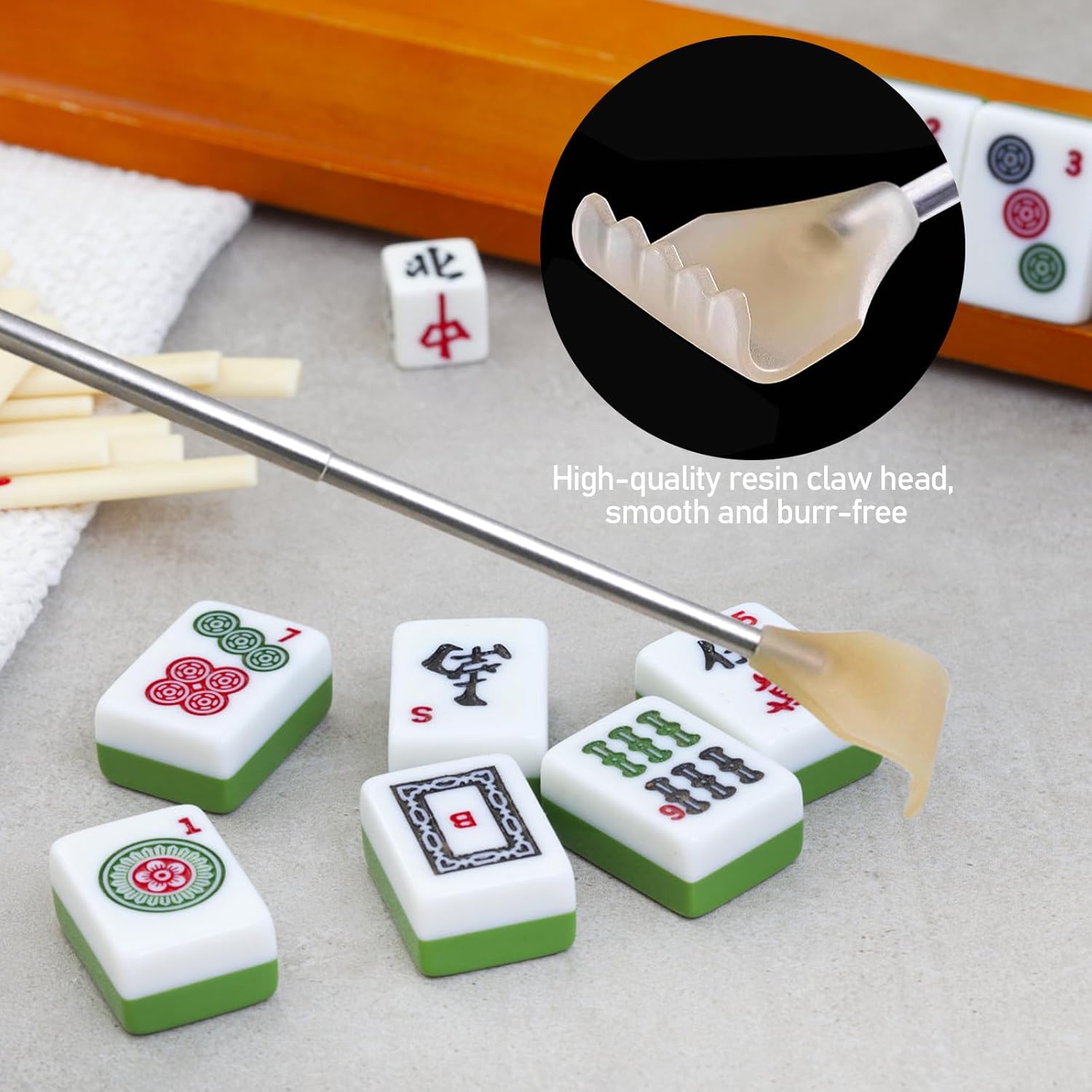 4 Piece Metal Extendable Mahjong Handles for Mahjong Sets and Accessories Enhance Game Feel and Smoothness - Image 2