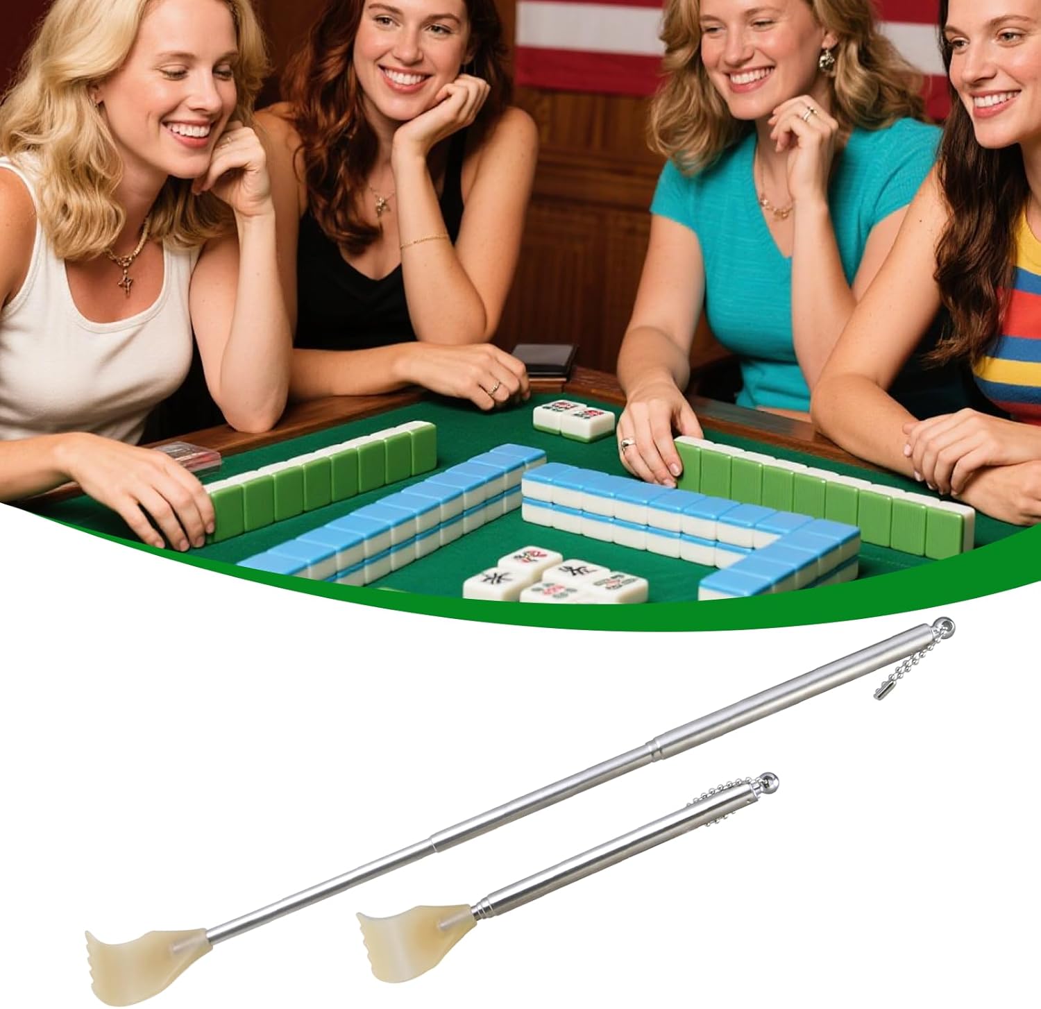 4 Piece Metal Extendable Mahjong Handles for Mahjong Sets and Accessories Enhance Game Feel and Smoothness - Image 5