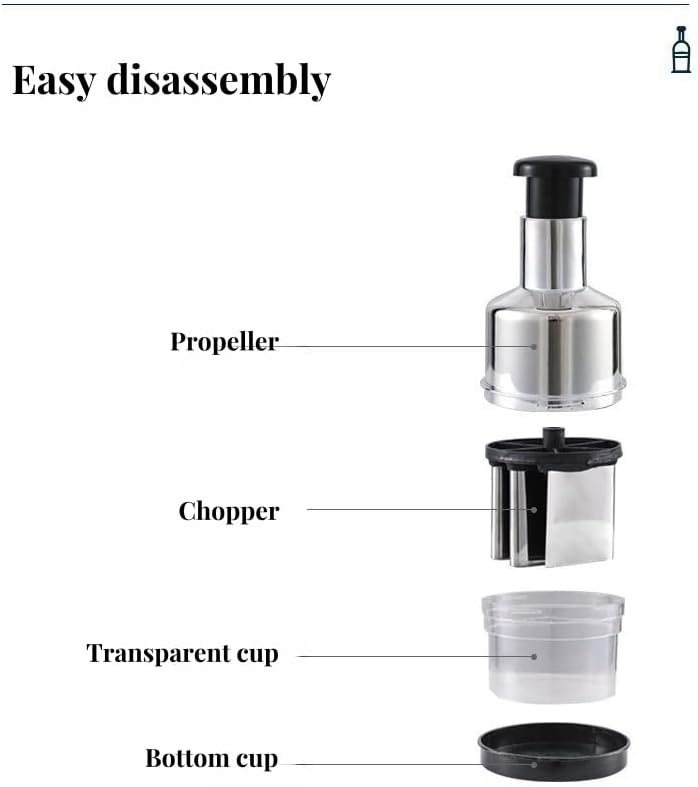 Handheld Garlic Press - Lightweight & Compact Manual Food Processor for Garlic Onion Vanilla Vegetables - Easy to Use Kitchen Tool - Image 4