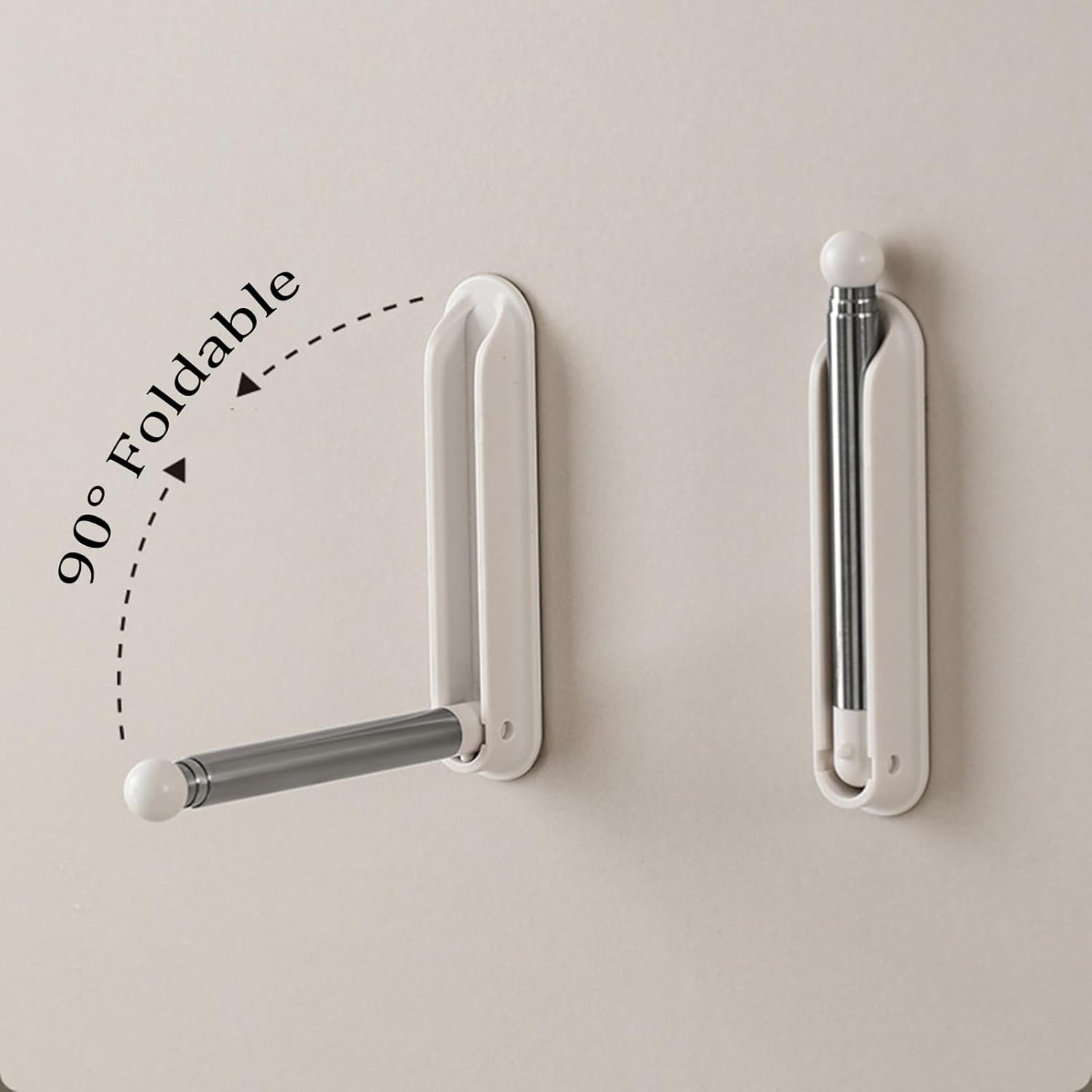 Foldable Clothes Hanger Holder Magnetic Self Adhesive Space Saving Organizer for Hangers 1 Piece - Image 3