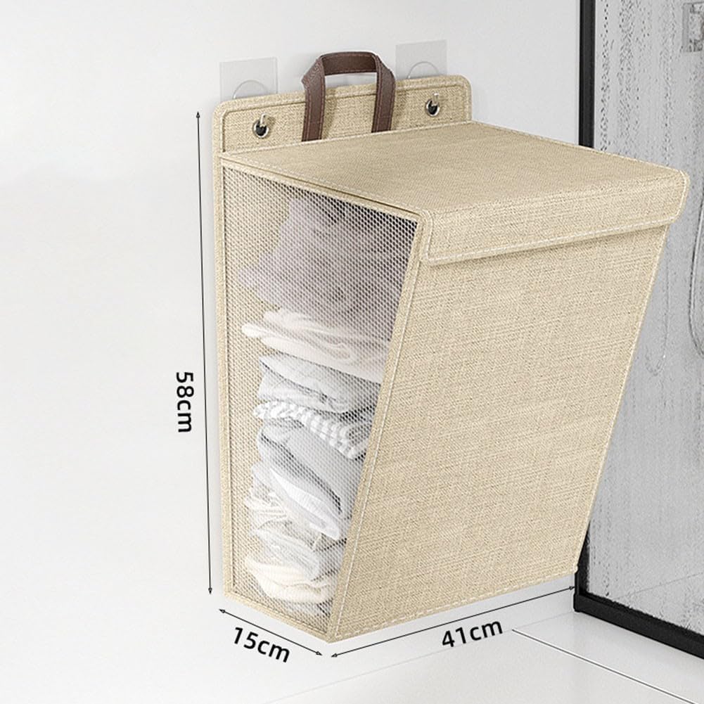Foldable Laundry Basket with Sturdy Handles - Waterproof Clothes Washing Container - Space Saving Design - Image 1