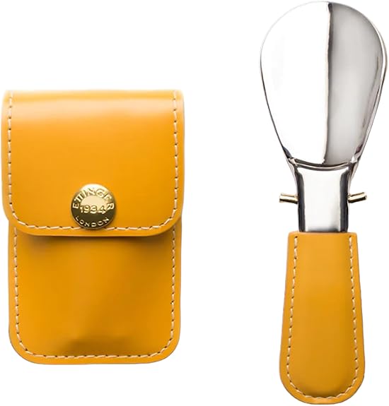1 Piece Stainless Steel Shoe Horn Durable Extra Strong Yellow - Image 1