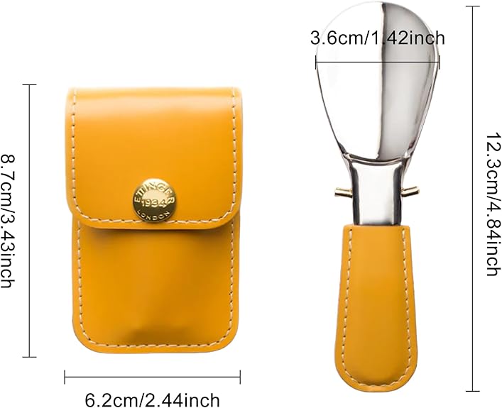 1 Piece Stainless Steel Shoe Horn Durable Extra Strong Yellow - Image 2