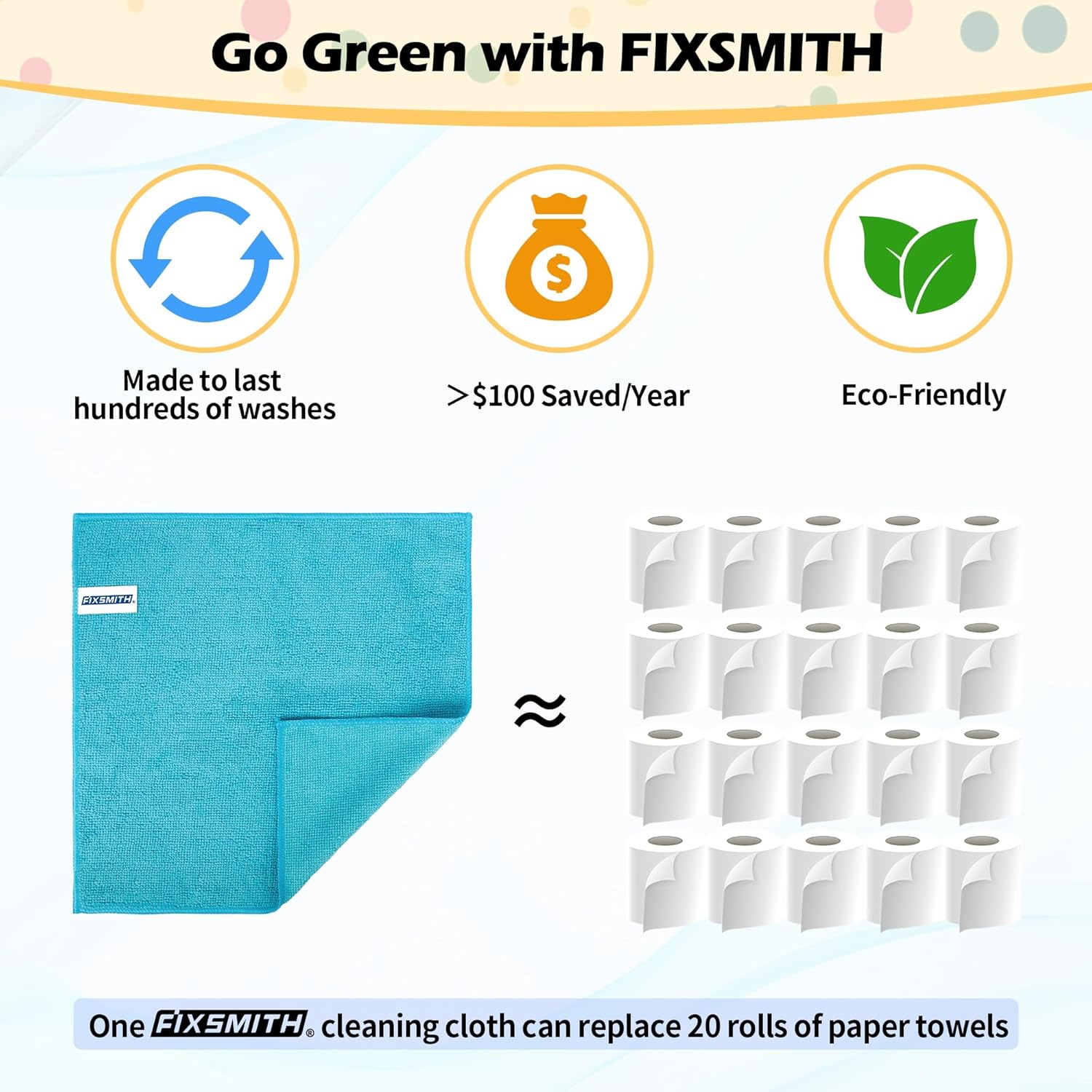 Microfiber Cleaning Cloth, 50 Pack Cleaning Rags& Microfiber Cleaning Cloth Bulk, 100 Pack Shop Towels - Image 5