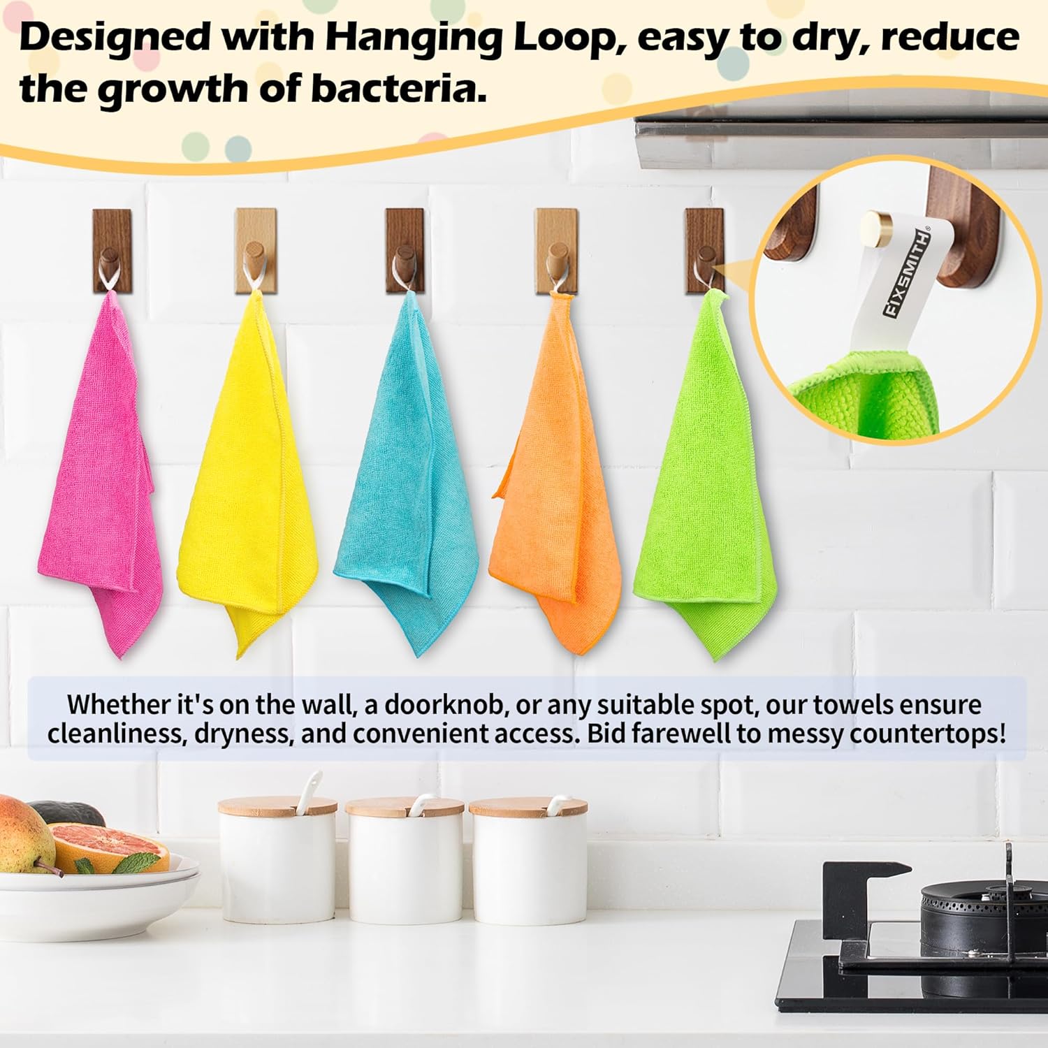 Microfiber Cleaning Cloth - Pack of 8, Size: 12 x 16 in& Microfiber Cleaning Cloth, 20 Pack Cleaning Rags, Cleaning Towels for Housekeeping - Image 6