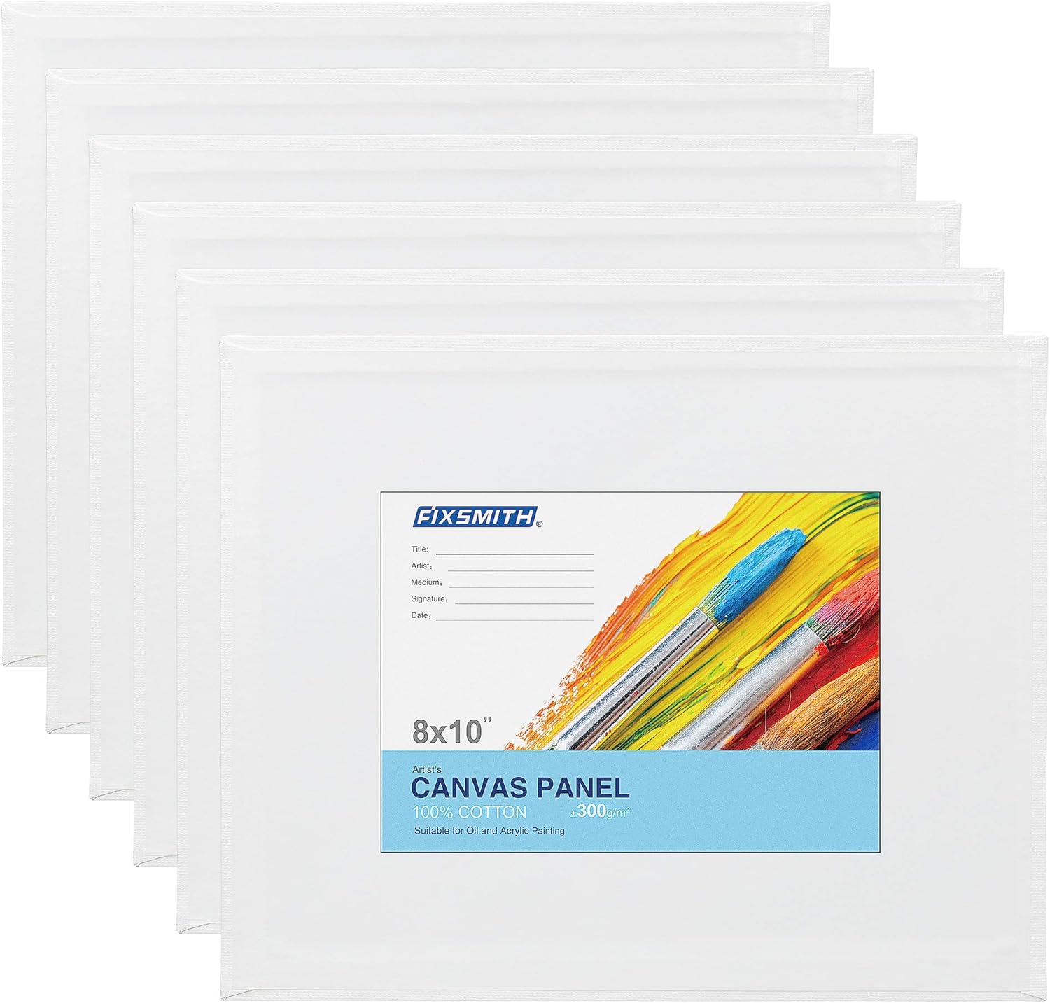 Painting Canvas Panel Boards - 5x7 Inch Art Canvas,24 Pack with 8x10 Inch Canvas Board 6 Pack Canvases,100% Cotton,Primed Canvas Panel,Acid Free,Artist Canvas Boards - Image 6