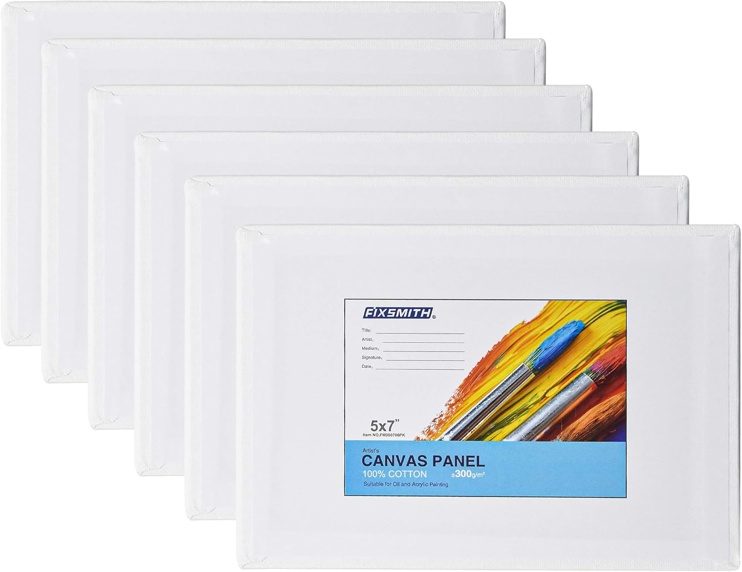 Product Image  Painting Canvas Panel Boards - 5x7 Inch Art Canvas,24 Pack with 5x7 Inch Canvas Board 6 Pack Canvases, 100% Cotton, Primed Canvas Panel, Acid Free, Artist Canvas Boards - Image 5