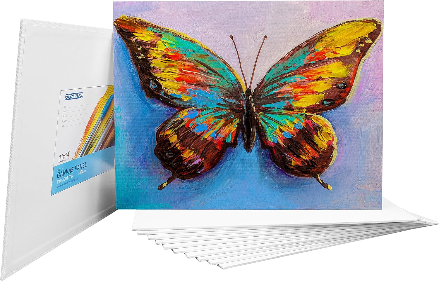Painting Canvas Panel Boards - 5x7 Inch Art Canvas,24 Pack with 11x14 Inch Canvas Board Super Value 12 Pack Canvases,100% Cotton,Primed Canvas Panel,Acid Free,Artist Canvas Boards - Image 7