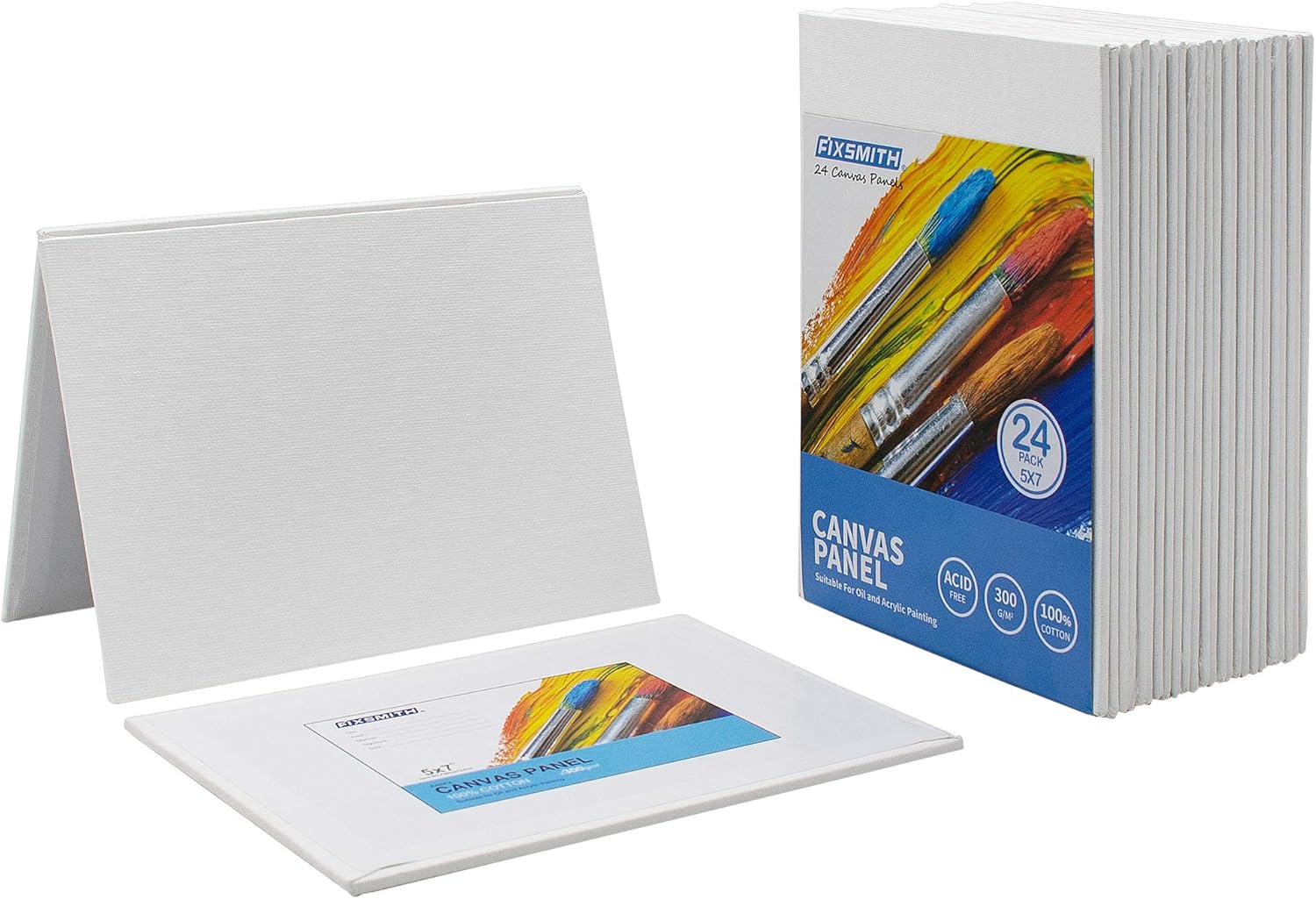 Painting Canvas Panel Boards - 5x7 Inch Art Canvas,24 Pack with 9 x12 Inch Canvas Panel Super Value 12 Pack,100% Cotton,Primed Canvas Board,Acid Free,Artist Canvas Boards - Image 3