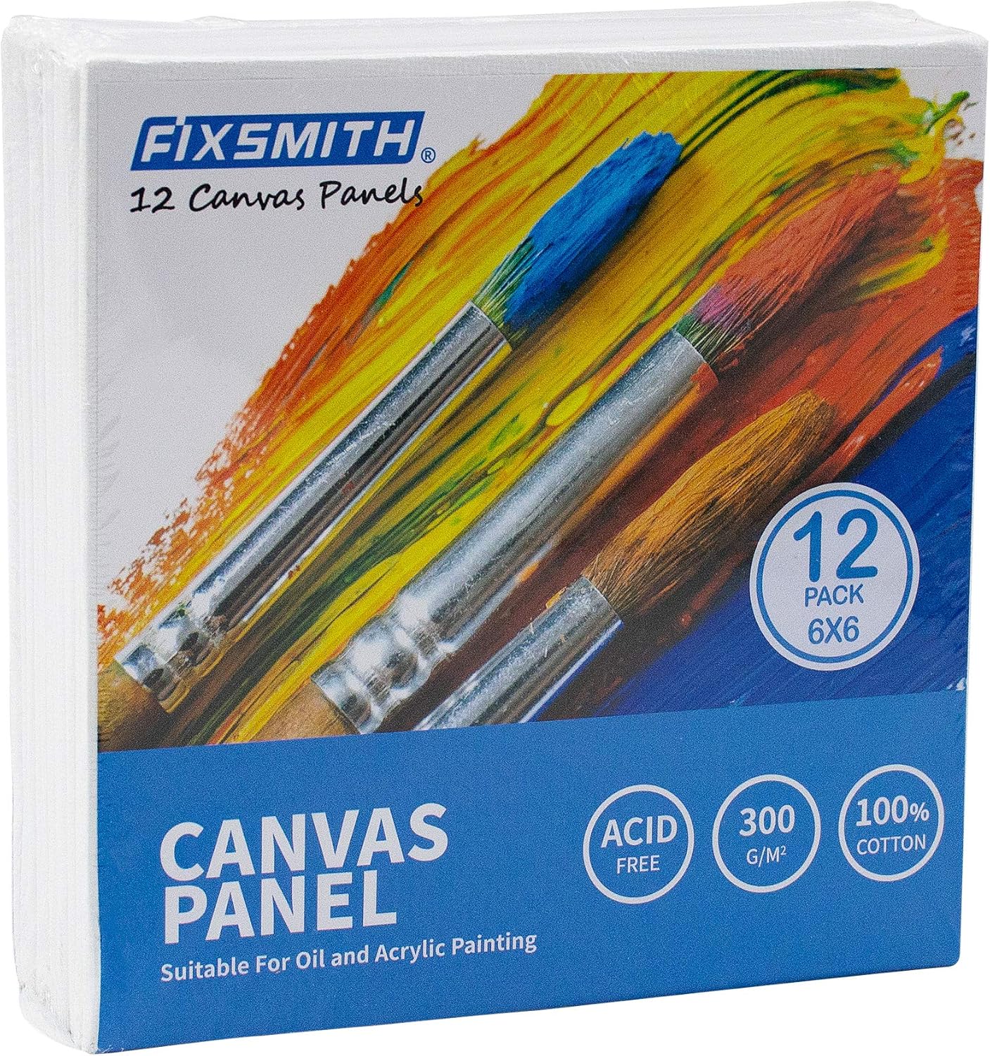 Painting Canvas Panel Boards - 5x7 Inch 24 Pack with 6 x6 Inch Canvas Panel Super Value 12 Pack Canvases,100% Cotton, Artist Canvas Board, Mini Canvas Boards - Image 6